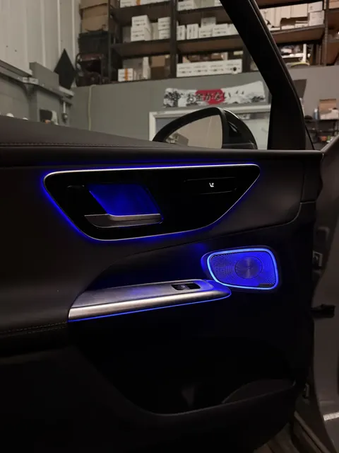 Door lighting detail at DH Styling