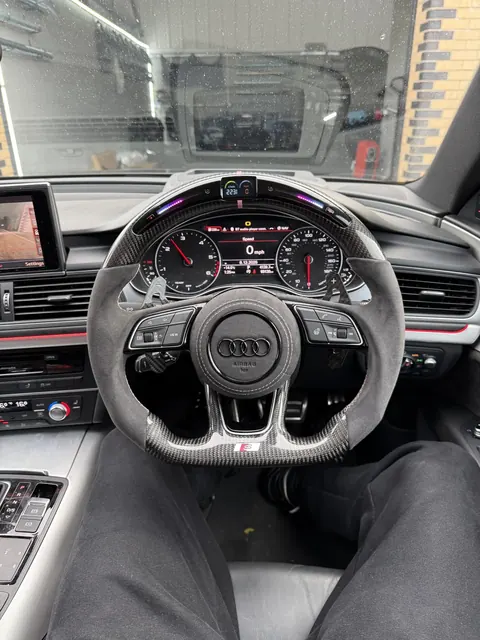 Carbon steering wheel at DH Styling